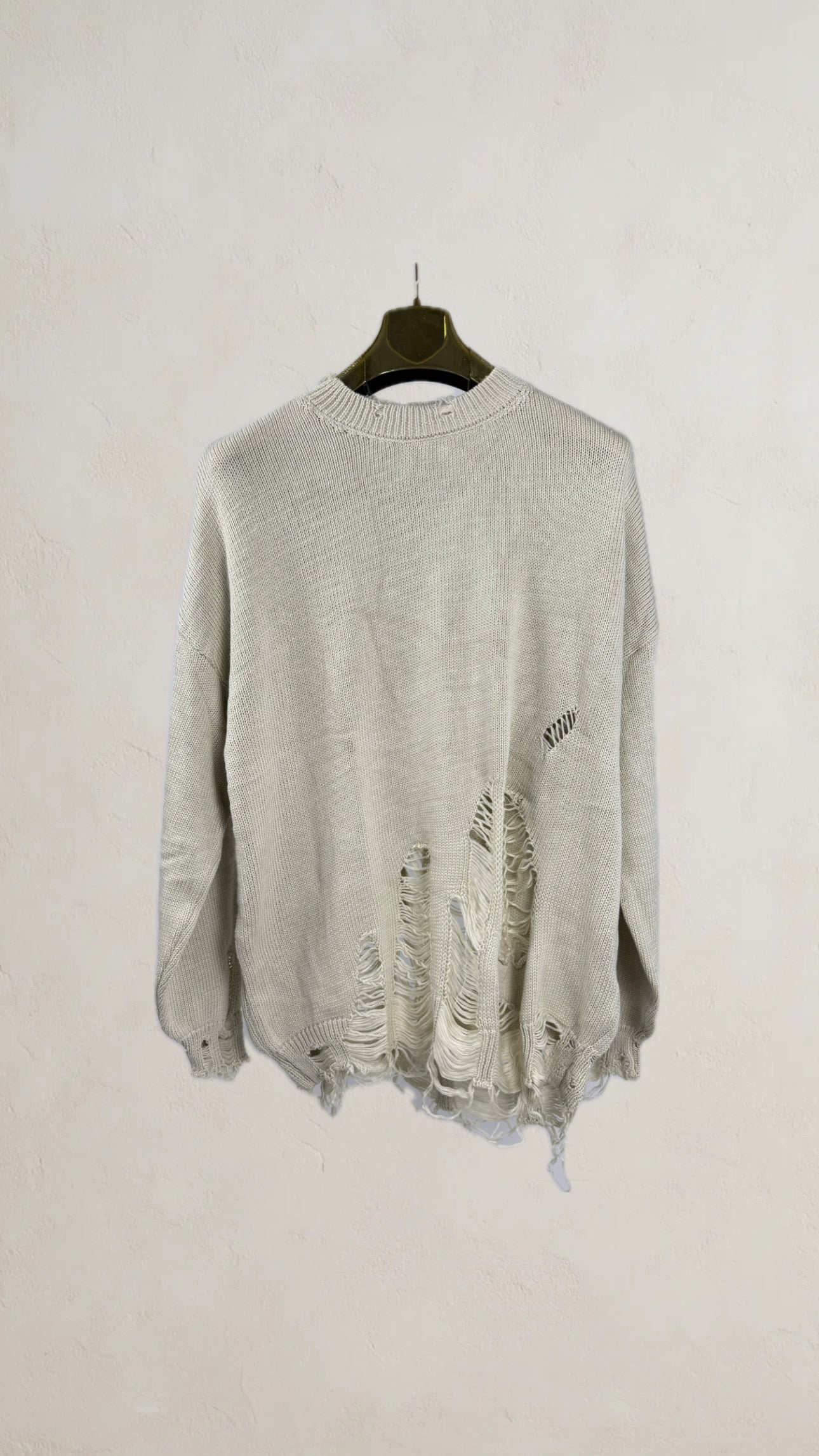 Jersey Oversize Gris Desgastado