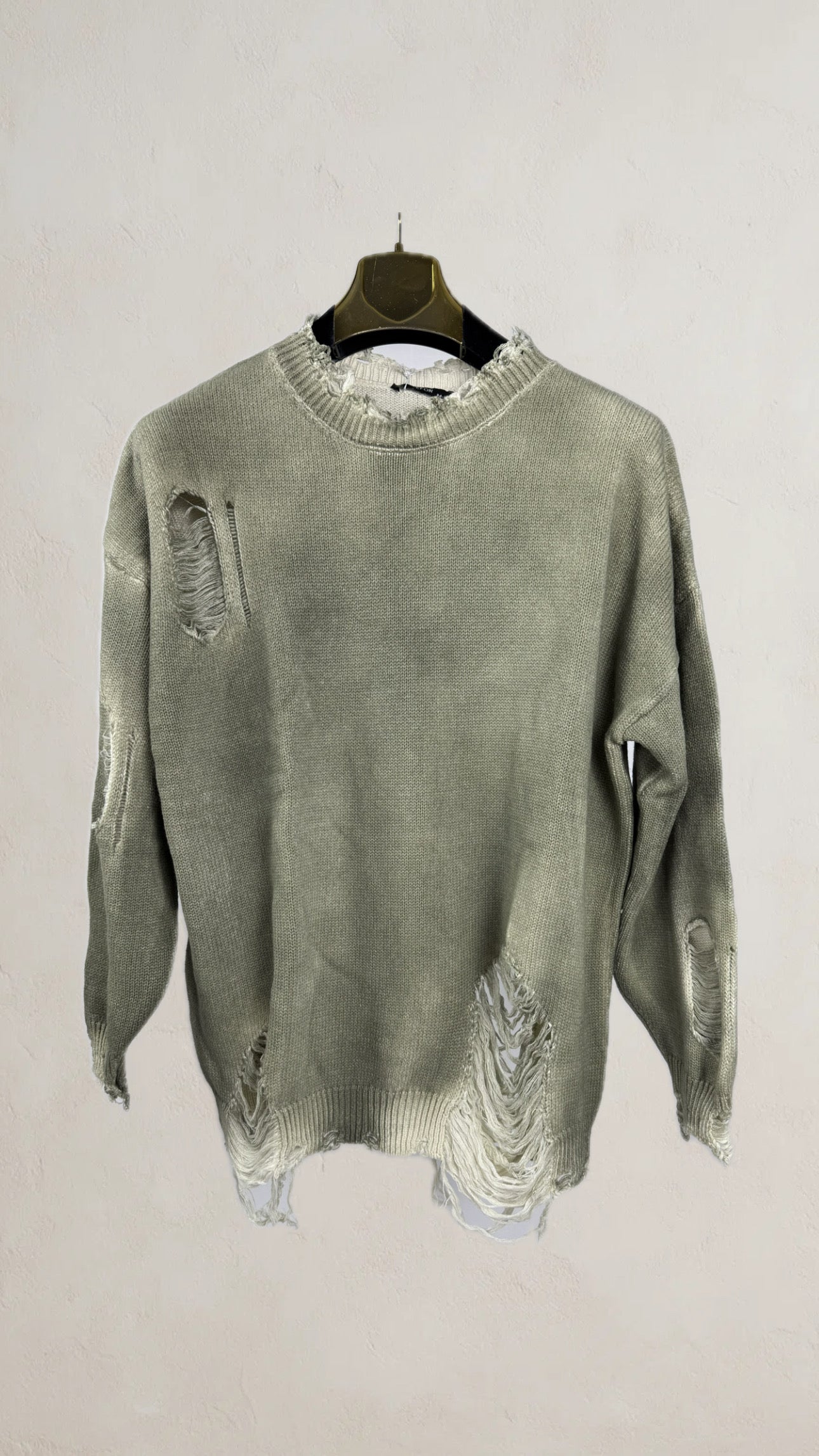 Jersey Desgastado Verde Militar Destroyed