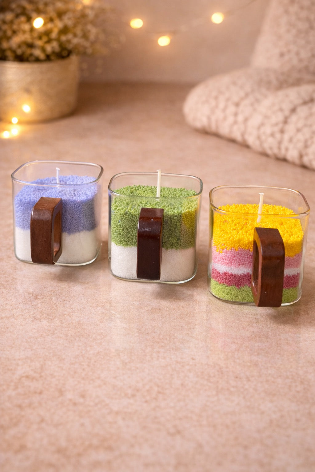 Pack de 3 Velas Aromáticas Reutilizables – Cítrico Dulce
