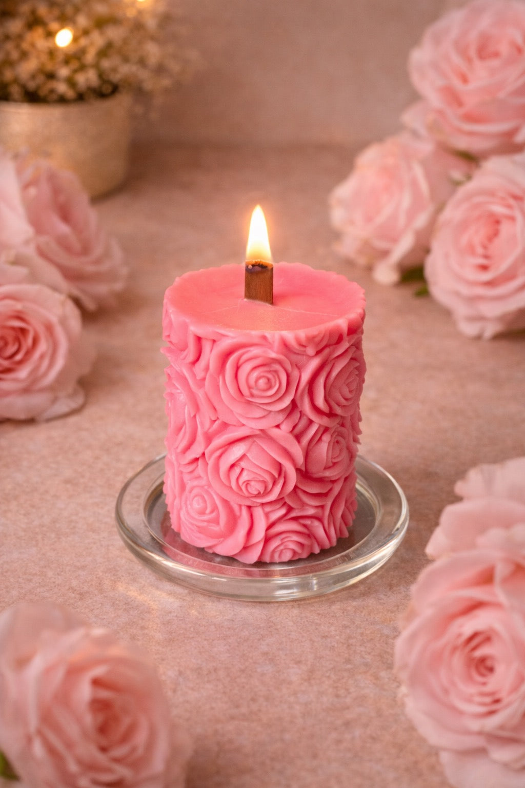 Vela Decorativa Aromática - Rosas