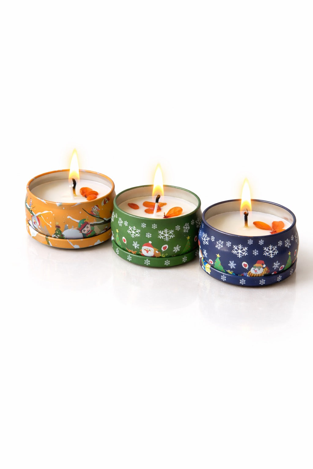 Pack de 3 Velas Aromáticas de Navidad – Canela & Vainilla