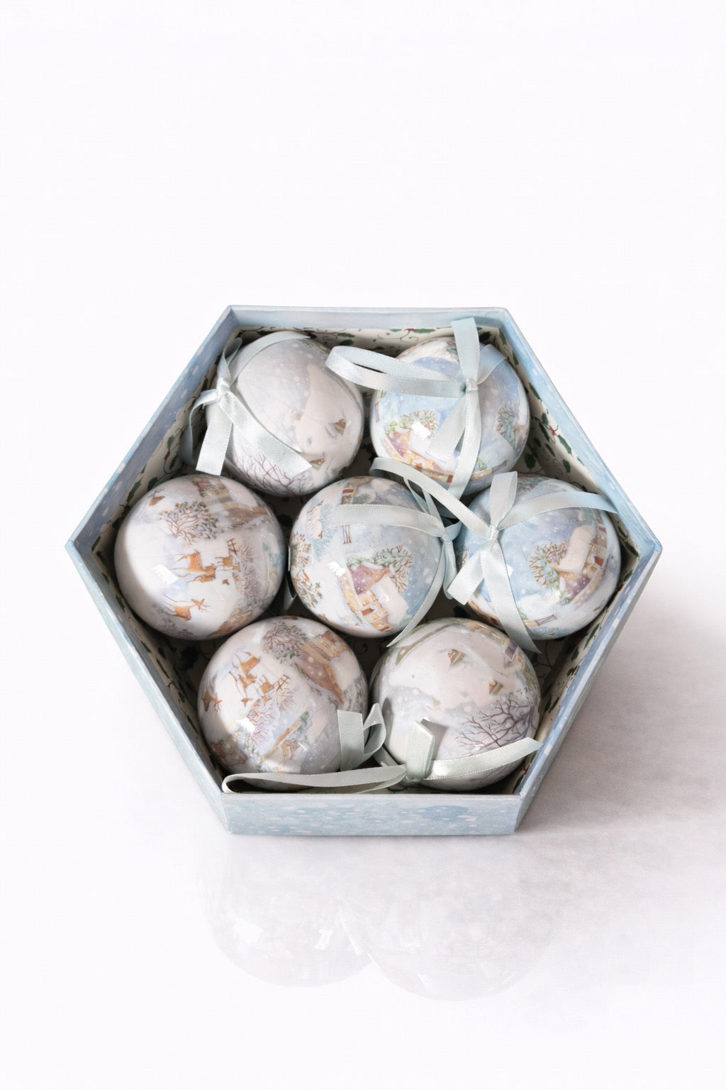 Set de Bolas Decorativas para Árbol de Navidad – Paisaje Invernal