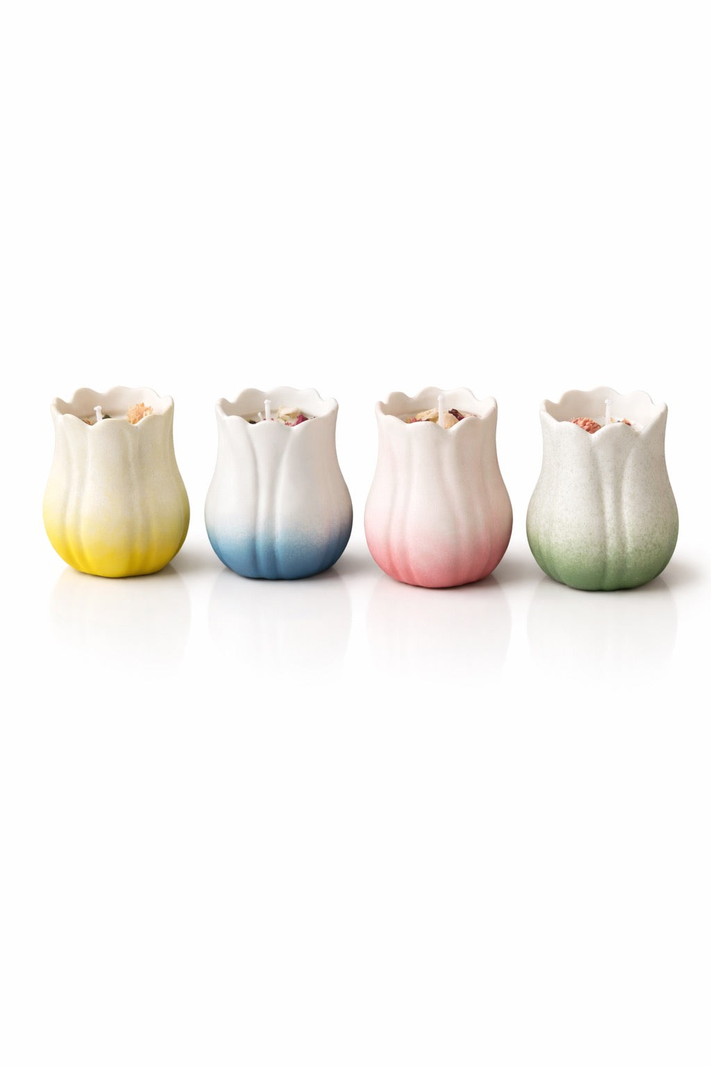 Pack de 4 Velas Aromáticas Decorativas – Colección Floral