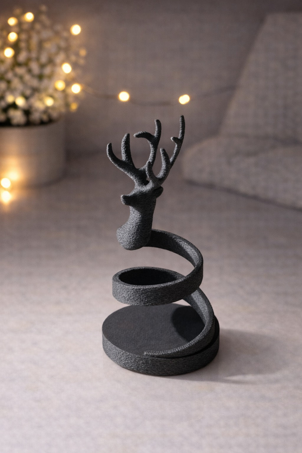 Quemador de Incienso Decorativo Ciervo Espiral – Estilo Moderno Zen