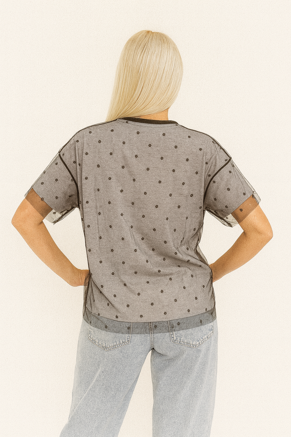 Camiseta Mesh Lunares “Be Yourself”